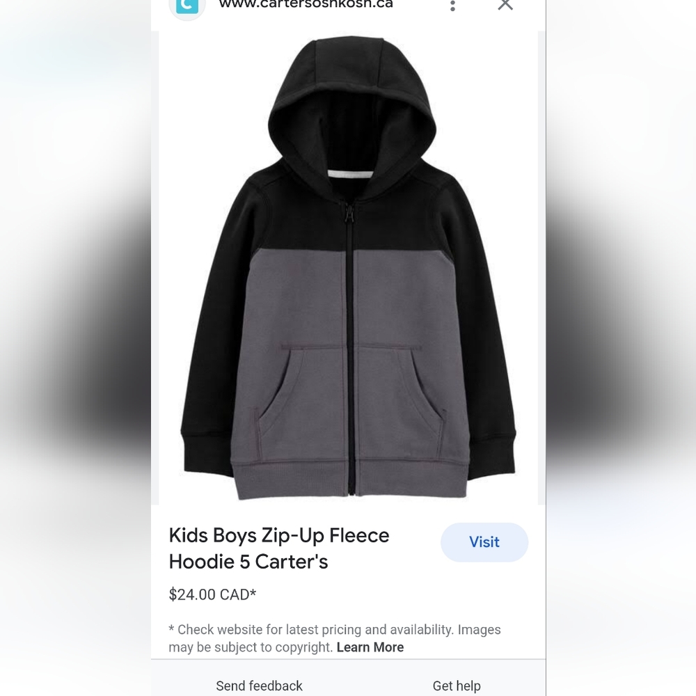 Zip-Up Fleece Hoodie